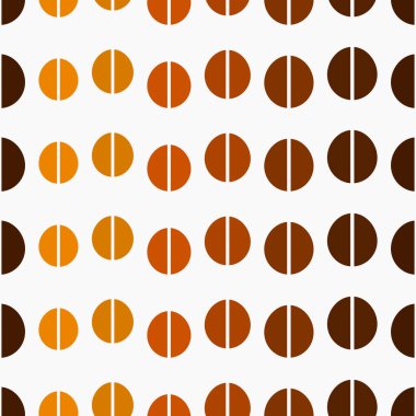 Kahve çekirdekleri kahverengimsi ve pürüzsüz. Vektör illüstrasyonu.