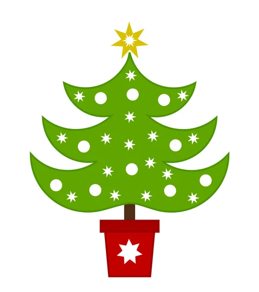 Illustrazione albero di Natale — Vettoriale Stock