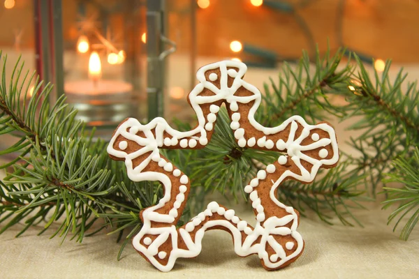Christmas cookie snowflake — Stock Photo, Image