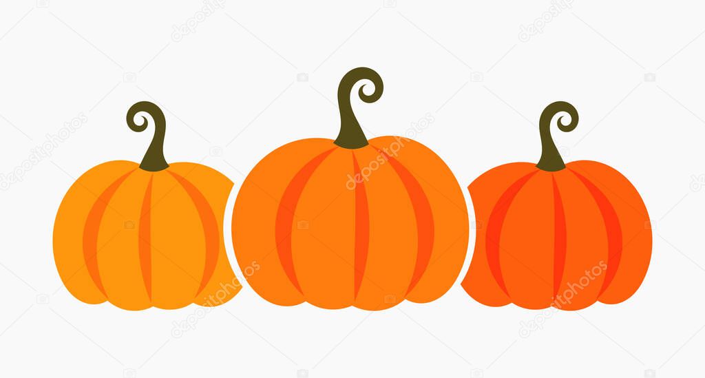 Autumn pumpkins icon. Vector illustration.