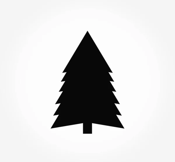 クリスマスツリーのトウヒの形のアイコン ベクターイラスト — ストックベクタ
