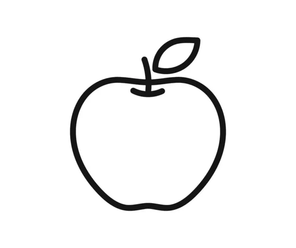 Icona Del Contorno Apple Illustrazione Vettoriale — Vettoriale Stock