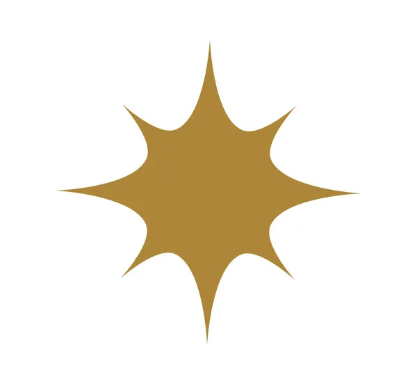 Karácsonyi Csillag Lapos Design Arany Ikon Vektorillusztráció — Stock Vector