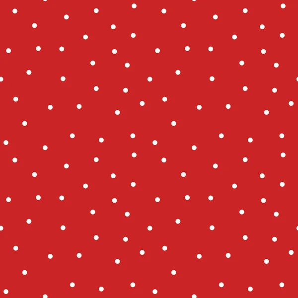 Rotes Weihnachtsmuster Mit Weißen Punkten Vektorillustration — Stockvektor