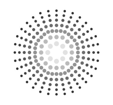 Soyut çember şekilli sembol. Vektör illüstrasyonu.