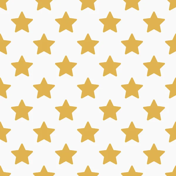 Estrelas Douradas Sem Costura Padrão Ilustração Vetorial — Vetor de Stock