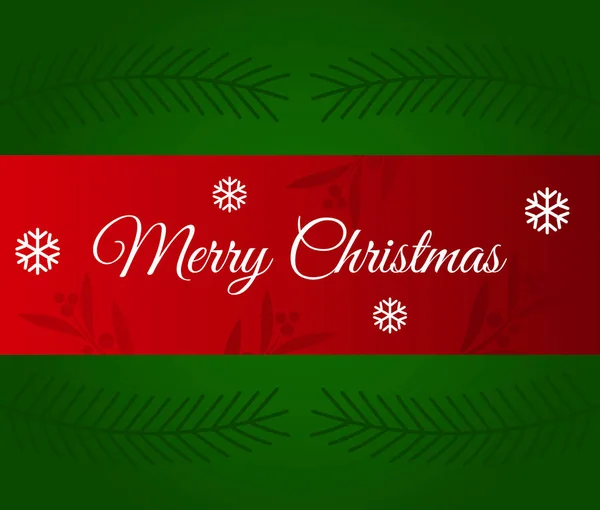 Vánoční Přání Červené Zelené Barvě Veselé Vánoce — Stockový vektor