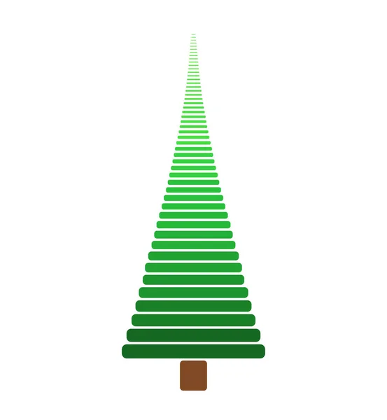 Beyaz Arka Planda Izole Edilmiş Yeşil Noel Ağacı Sembolü Vektör — Stok Vektör