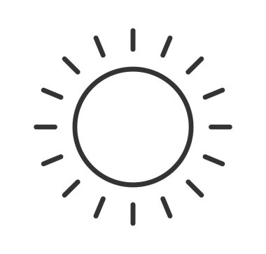 Güneş çizgisi simgesi. Vektör illüstrasyonu