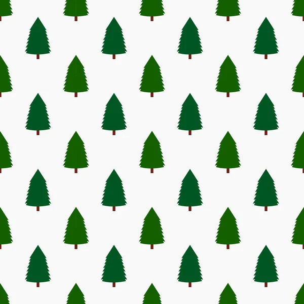 Árvores Natal Textura Padrão Sem Costura Ilustração Vetorial — Vetor de Stock