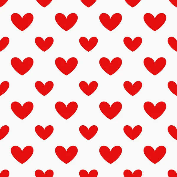 Червоні Серця День Святого Валентина Безшовний Візерунок Векторні Ілюстрації — стоковий вектор