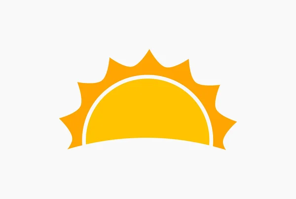 Icono Del Sol Puesta Del Sol Ilustración Vectorial — Vector de stock