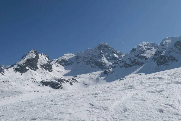 Χειμώνας Στα Βουνά Τάτρα Κλίση Σκι Στο Kasprowy Wierch Στην — Φωτογραφία Αρχείου