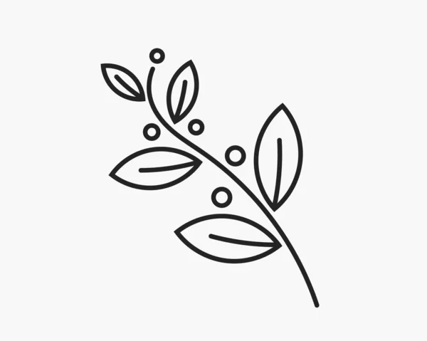 Plant Branch Line Icon Vector Illustration — Stock Vector