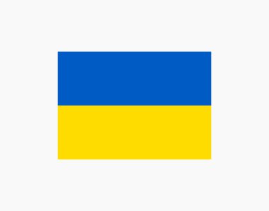 Ukrayna bayrağı. Vektör çizim.