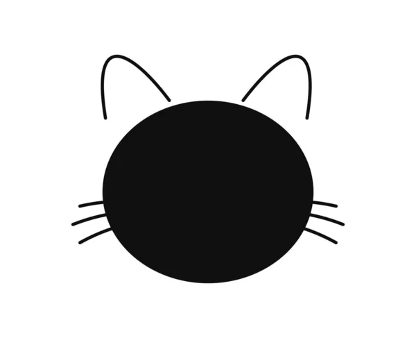 Icono Cabeza Gato Ilustración Vectorial — Vector de stock