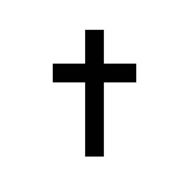 Hristiyan haç sembolü. Vektör illüstrasyonu.