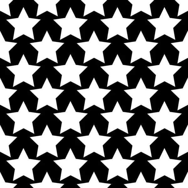 Μαύρο Και Άσπρο Γεωμετρικό Σχέδιο Αστεριών Εικονογράφηση Διανύσματος — Διανυσματικό Αρχείο