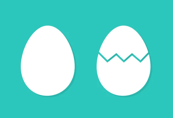 Eggs Cracked Icons Vector Illustration — Vetor de Stock