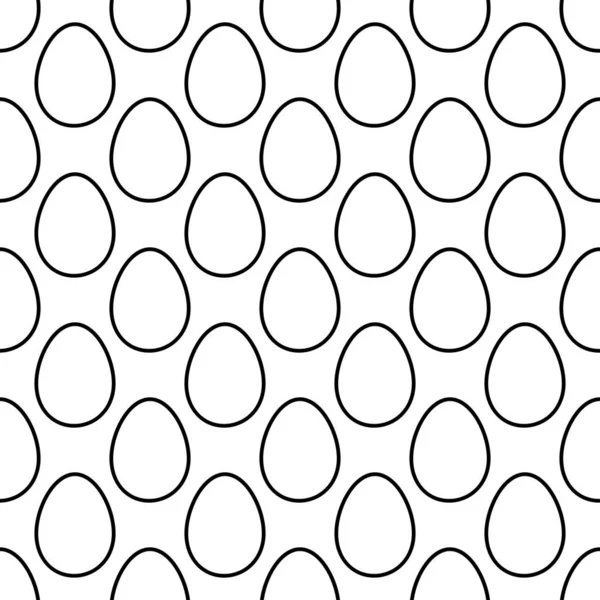 Αυγά Χωρίς Ραφή Λευκό Μοτίβο Εικονογράφηση Διανύσματος — Διανυσματικό Αρχείο