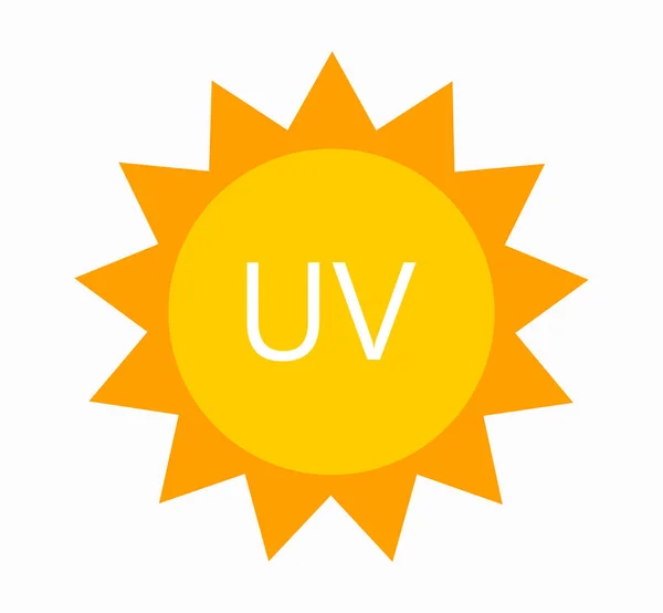 Sun Icon Ultraviolet Radiation Sunlight Concept Vector Illustration — Stock Vector