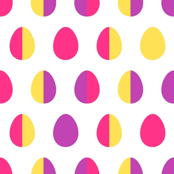 Oeufs Pâques Motif Sans Couture Coloré Illustration Vectorielle — Image vectorielle