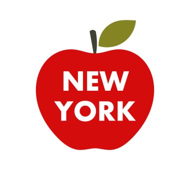 Big Apple icon, New York City symbol. Vector illustration.