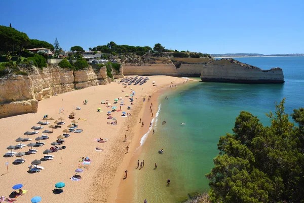 Beautiful Cove Beach Algarve Portugal Cova Redonda Beach Cliffs — Foto de Stock