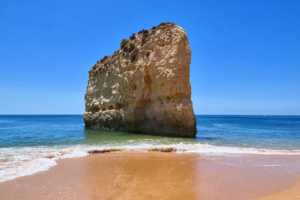 Algarve Beach Cliff Rock Portugal Scenic Atlantic Ocean View — Foto de Stock
