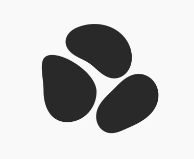 Üç çakıl taşı ikonu. Vektör illüstrasyonu.