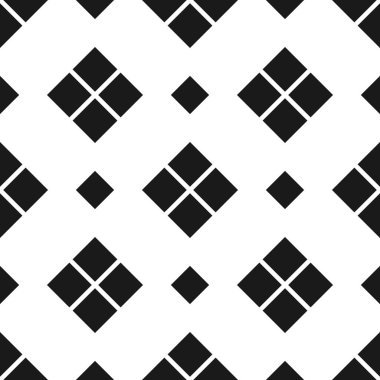 Beyaz arkaplanda siyah kareler var. Vektör illüstrasyonu.