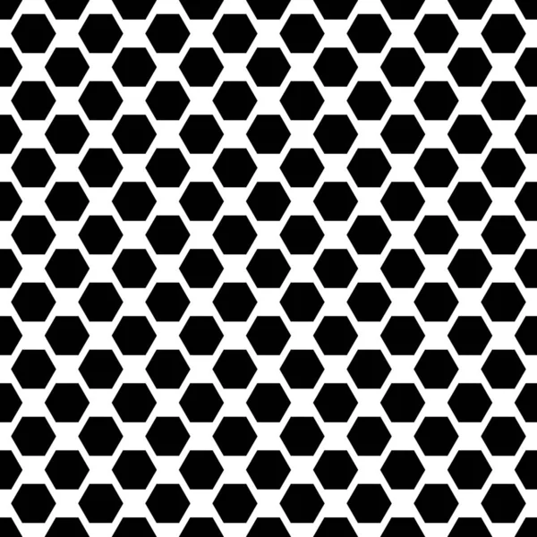 Hexagon Svart Och Vitt Sömlöst Mönster Vektorillustration — Stock vektor
