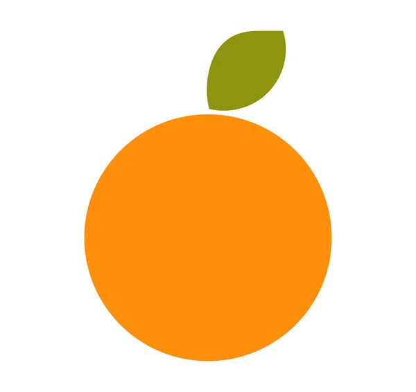 Orange Frukt Ikon Symbol Vektorillustration — Stock vektor