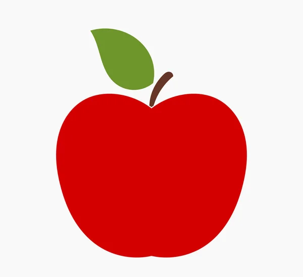 Röd Äppelikon Platt Design Frukt Symbol Vektorillustration — Stock vektor