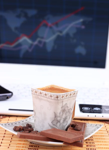 Tasse de café au chocolat — Photo