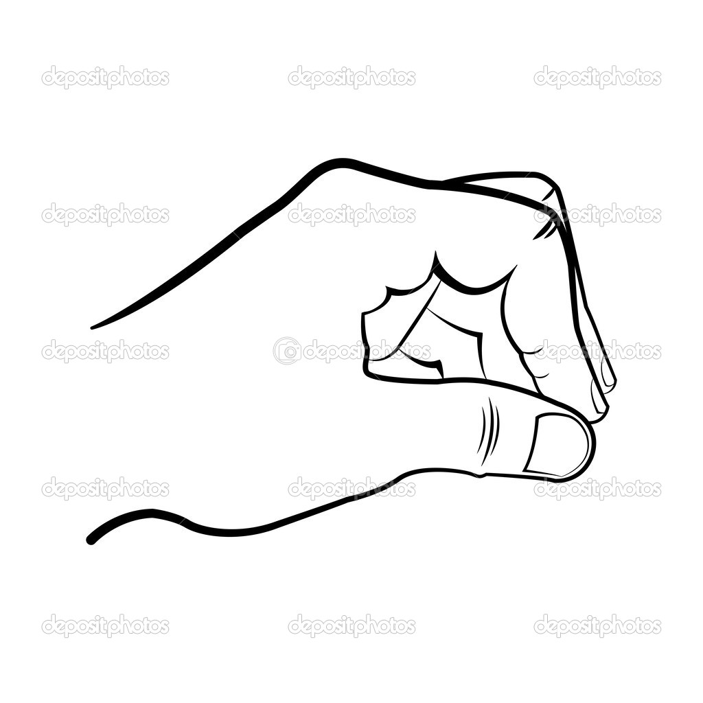 Hand Holding Something Isolated On White Background Stock Vector Image By C Toure99