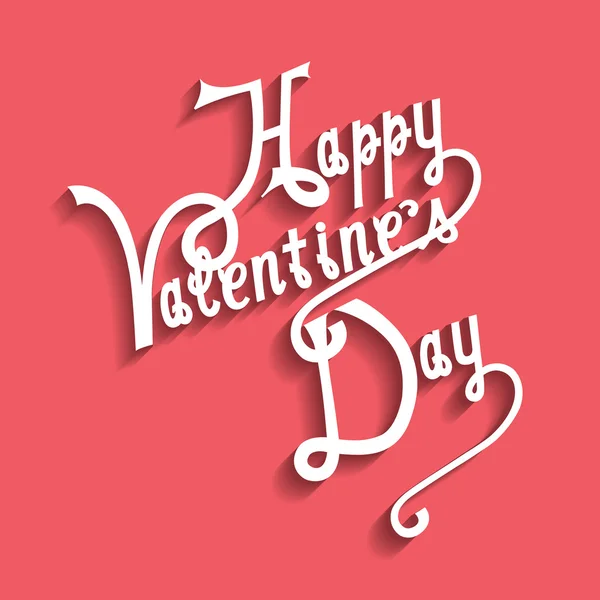 Valentines day vintage lettering — Stock Vector