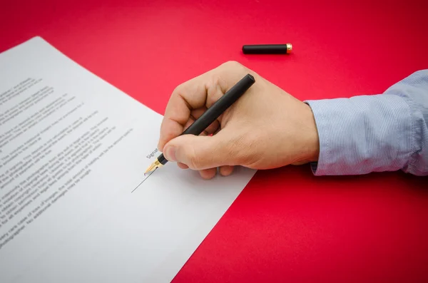 Önemli belgelerin imzalanması — Stok fotoğraf