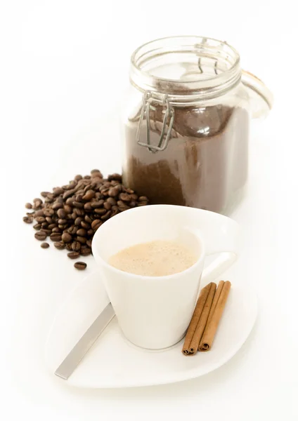 Coffee portrait on white — Stock Photo, Image