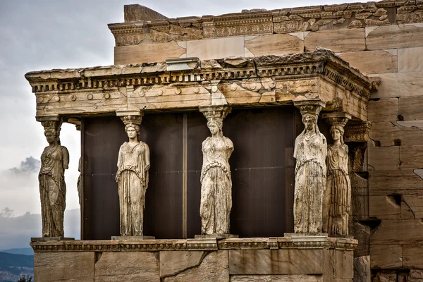 Akropolis-Karyatiden — Stockfoto