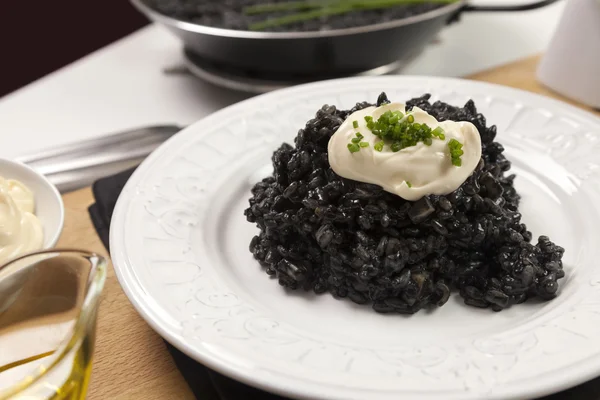 Arroz negro - svart ris — Stockfoto