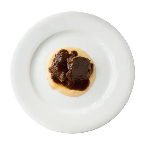 Iberský vepřové maso s omáčkou pedro ximenez, samostatný Royalty Free Stock Obrázky