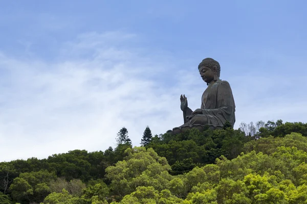 Obří buddha v regionu lantau island Stock Obrázky