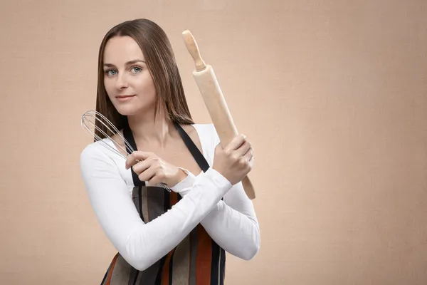 Young happy female cook — Stock Photo, Image