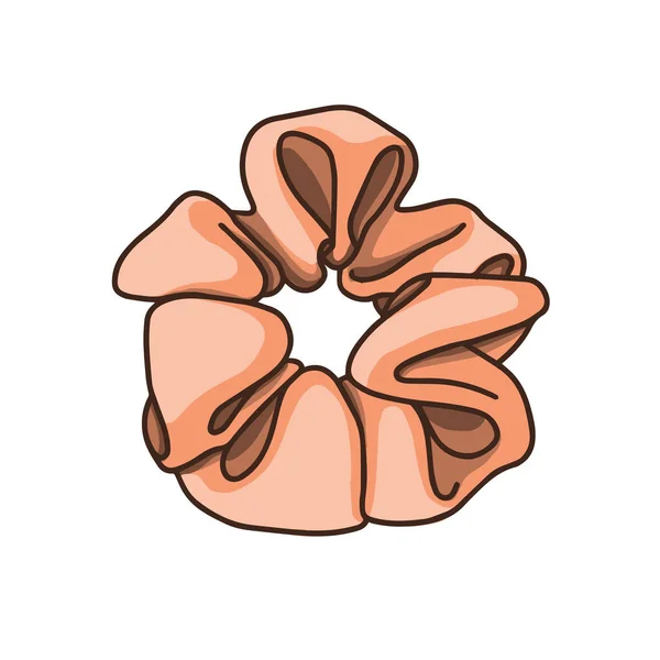 Icono Scrunchies Estilo Dibujos Animados Perfecto Para Salón Peinado Tienda — Vector de stock