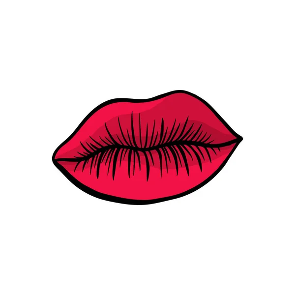 Kadın kırmızı dudaklar — Stok Vektör