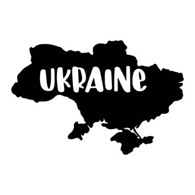 Ukrayna, Ukrayna haritası konsept vektör çizimi ile harf. Ukrayna 'dan alıntı. Ukrayna 'yı Rusya' dan kurtar.