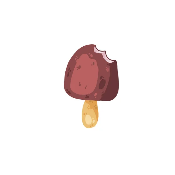 Cute Ice Cream Icon Cartoon Style Vector Illustration Print Creative - Stok Vektor