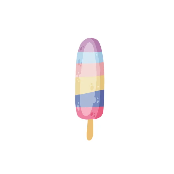 Cute Ice Cream Icon Cartoon Style Vector Illustration Print Creative — Vetor de Stock