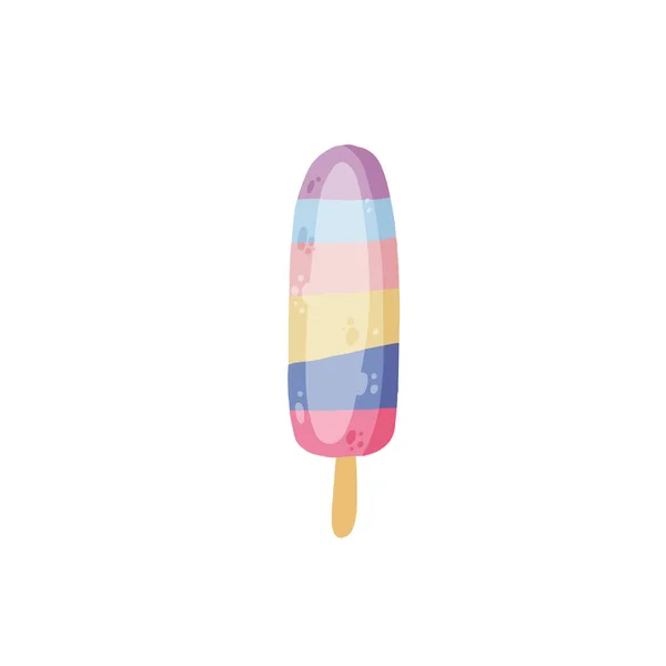 Cute Ice Cream Icon Cartoon Style Vector Illustration Print Creative — Archivo Imágenes Vectoriales